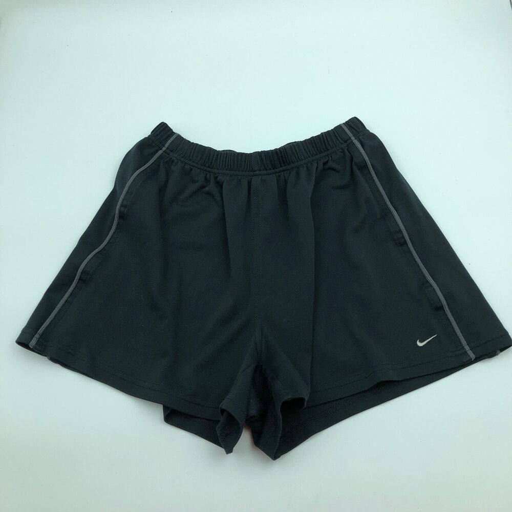 Nike Vintage ALPHA Project Black Athletic Running Shorts Womens Large 12-14 USA